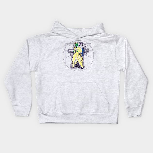 vitruvian jim Kids Hoodie by quadrin